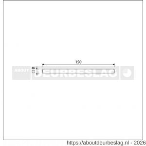 Ami deurkruk stift vierkant vol 8x150 mm - R10900167 - afbeelding 2