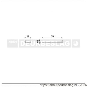 Ami deurbeslag patentbout compleet met huls RVS M5x70 mm schroef en huls RVS set 10 stuks - R10900209 - afbeelding 2