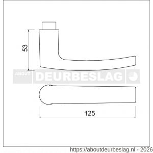 Ami 332/125 deurkruk gatdeel aluminium M6 F2 - R10900292 - afbeelding 2
