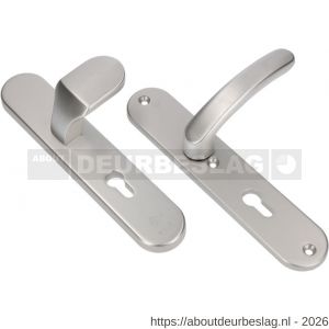 Ami VHB 250/50/1-145-378 veiligheids Rotaveer knop-kruk langschildgarnituur SKG*** ovaal VHB Varo knop 145 250/50/1 buiten en binnen profielcilinder PC 72 en deurkruk 378 Rota F1 deurdikte 53-57 mm - R10901049 - afbeelding 1