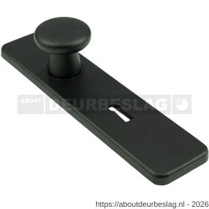 Ami 185/44 Klik knopkortschild aluminium knop 160/40 vast kortschild 185/44 Klik sleutelgat SLG 56 zwart RAL 9005 structuur finish - R10900741 - afbeelding 1