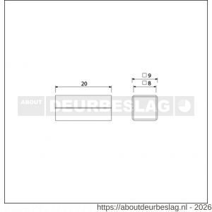 Ami deurbeslag verloopbus galvaniseerd 8/9 mm set 5 stuks - R10900230 - afbeelding 2