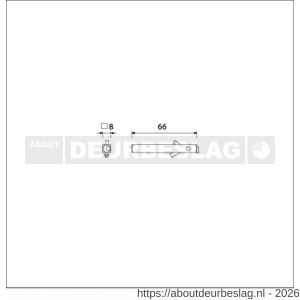 Ami wisselquickstift met kantelaar 8x66 mm deurdikte 38-42 mm - R10900262 - afbeelding 2