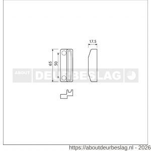 Ami sluitplaat tochtprofiel Zamac - R10901685 - afbeelding 2