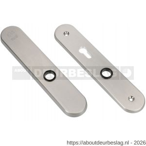 Ami VHB 250/50/1 senioren veiligheidslangschild SKG** Archi Design ovaal omkeer VHB 250/50/1 buiten blind en binnen profielcilinder PC 72 omkeer Irox deurdikte 38-42 mm - R10901384 - afbeelding 1