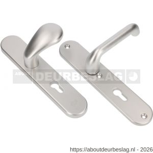 Ami VHB 250/50/1-173-386 veiligheids Rotaveer knop-kruk langschildgarnituur SKG*** ovaal VHB knop 173 250/50/1 buiten en binnen profielcilinder PC 72 deurkruk 386 Rota F1 deurdikte 38-42 mm - R10901294 - afbeelding 1