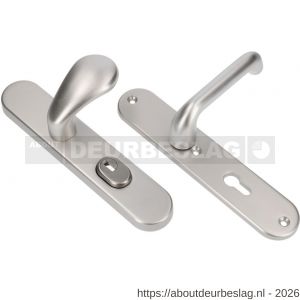 Ami VHB 250/15-173-386 KT veiligheids Rotaveer knop-kruk langschildgarnituur SKG*** kerntrekbeveiliging VHB 173 knop 386 Rota 250/50/15 buiten kerntrek KT 72 en binnen profielcilinder PC 72 F1 deurdikte 38-42 mm - R10901310 - afbeelding 1