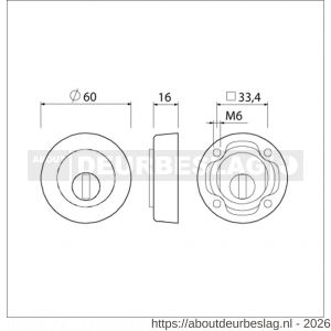 Ami VHB rond rozet voor oplegslot veiligheidsrozet SKG*** VHB rond rozet oplegslot KT F1 deurdikte 38-42 mm - R10901554 - afbeelding 2