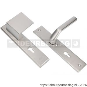 Ami VHB 251/50-90/80-379 veiligheidsvoordeur duwer-kruk Rotaveer langschildgarnituur SKG*** VHB 251/50 profielcilinder PC 72 deurduwer 90/80 rechts F1 en deurkruk 379 Rota 251/50 profielcilinder PC 72 deurdikte 38-42 mm - R10901018 - afbeelding 1