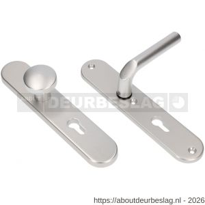 Ami VHB 250/50/1-169/50 veiligheidsvoordeur-knoplangschildgarnituur SKG*** ovaal VHB 250/50/1 profielcilinder PC 72 knop 169/50 F1 profielcilinder PC 72 en deurkruk 369 M6 deurdikte 38-42 mm - R10901056 - afbeelding 1