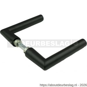 Ami 374 deurkruk aluminium deurdikte 53-57 mm zwart RAL 9005 structuur finish - R10900393 - afbeelding 1
