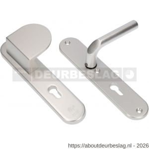 Ami VHB 250/50/1-90/83 veiligheidsvoordeur-duwerlangschildgarnituur SKG*** ovaal VHB 250/50/1 profielcilinder PC 72 deurduwer 90/83 rechts F1 profielcilinder PC 72 en deurkruk 369 M6 deurdikte 38-42 mm - R10900945 - afbeelding 1