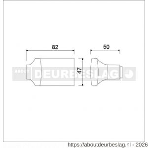 Ami 144 deurknop aluminium Varo zwart RAL 9005 structuur finish - R10900264 - afbeelding 2