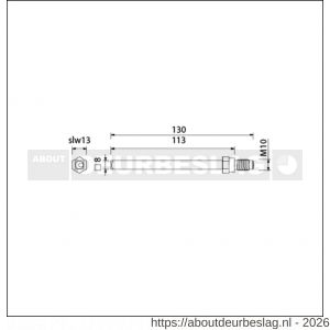 Ami deurbeslag gelagerde wissel Quickstift 8x130 mm (8x113) - R10900247 - afbeelding 2