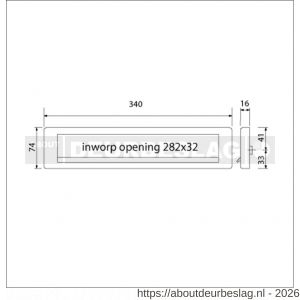 Ami EP 960 briefplaat met veer aluminium deurdikte 38-42 mm zwart RAL 9005 structuur finish Climate Comfort - R10900066 - afbeelding 2