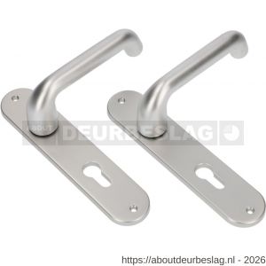 Ami 200/1/7-386 kruk-kruk garnituur deurkruk 386 Rota langschild 200/1/7 profielcilinder PC 55 Irox Archi Design deurdikte 38-42 mm - R10900102 - afbeelding 1