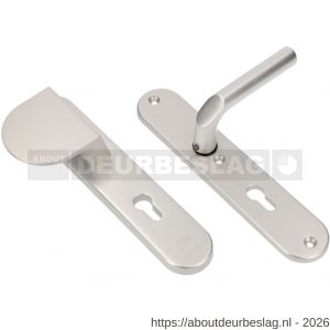 Ami VHB 250/50/1-90/83 veiligheidsvoordeur-duwerlangschildgarnituur SKG*** ovaal VHB 250/50/1 profielcilinder PC 72 deurduwer 90/83 links F1 profielcilinder PC 72 en deurkruk 369 M6 deurdikte 38-42 mm - R10900943 - afbeelding 1