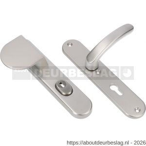 Ami VHB 250/15-90/83-378 KT veiligheids Rotaveer duwer-kruk langschildgarnituur SKG*** kerntrekbeveiliging ovaal VHB 250/50/15 kerntrek KT 72 deurduwer 90/83 links en deurkruk 378 Rota profielcilinder PC 72 F1 deurdikte 38-42 mm - R10901094 - afbeelding 1