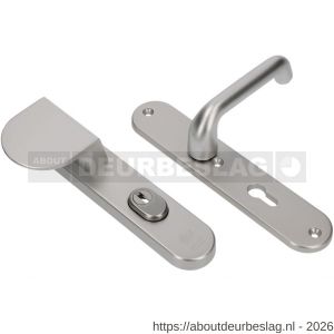 Ami VHB 250/15-90/83-386 KT veiligheids Rotaveer duwer-kruk langschildgarnituur SKG*** kerntrekbeveiliging ovaal VHB 250/50/15 kerntrek KT 72 deurduwer 90/83 links en deurkruk 386 Rota profielcilinder PC 72 F1 deurdikte 38-42 mm - R10901108 - afbeelding 1