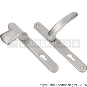 Ami VHB 257/32/2-166-378 veiligheids Rotaveer knop-kruk smalschildgarnituur SKG** ovaal VHB 257/32/2 profielcilinder PC 55 knop 166 links F1 en deurkruk 378 Rota 257/32/2 profielcilinder PC 55 deurdikte 53-57 mm - R10901574 - afbeelding 1