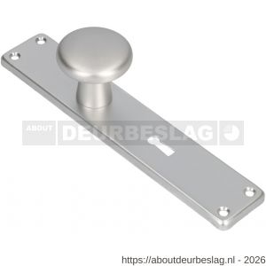 Ami 212/41 RH knoplangschild aluminium knop 160/50 vast langschild 212/41 RH rondhoek sleutelgat SLG 56 F1 - R10900749 - afbeelding 1