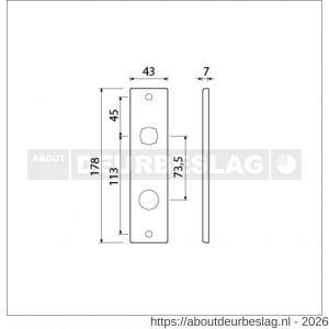 Ami 178/43 kortschild aluminium RC 22,5-73.5 F1 - R10900542 - afbeelding 2