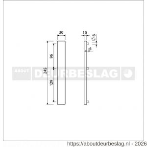 Ami 245/30 smalschild aluminium geheel blind M5 F1 - R10900777 - afbeelding 2