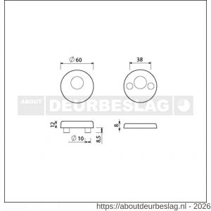 Ami VHB rond rozet veiligheidsrozet SKG*** VHB rozet rond RC 22,5 F1 deurdikte 38-42 mm - R10901540 - afbeelding 2