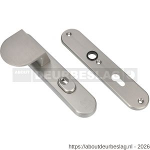 Ami VHB 250/15-90/83 KT veiligheids duwer-kruk langschildgarnituur SKG*** kerntrekbeveiliging Archi Design ovaal VHB 250/50/1 kerntrek KT 55 deurduwer 90/83 links zonder deurkruk Irox deurdikte 38-42 mm mm - R10901110 - afbeelding 1