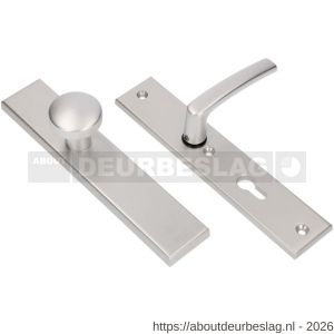 Ami VHB 251/50-169/50 veiligheidsvoordeur-knoplangschildgarnituur SKG*** VHB 251/50 knop 169/50 buiten blind binnen profielcilinder PC 55 en deurkruk 332 F1 deurdikte 38-42 mm - R10901078 - afbeelding 1