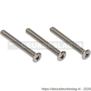 Ami veiligheidsbeslag toebehoren bevestigingsset VHB schilden deurdikte 38-42 mm 3 schroeven M6x53 mm RVS - R10901674 - afbeelding 1