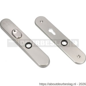 Ami VHB 250/15 KT senioren veiligheidslangschild SKG*** kerntrekbeveiliging Archi Design ovaal omkeer VHB 250/15 kerntrek KT 72 omkeer en binnen profielcilinder PC 72 omkeer Irox deurdikte 38-42 mm - R10901483 - afbeelding 1