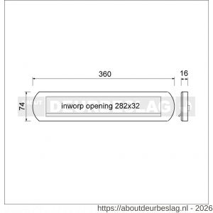 Ami EP 970 briefplaat met veer aluminium deurdikte 38-42 mm F1 Climate Comfort - R10900067 - afbeelding 2
