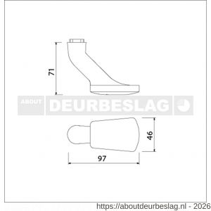 Ami 166 deurknop aluminium Varo F1 - R10900283 - afbeelding 2