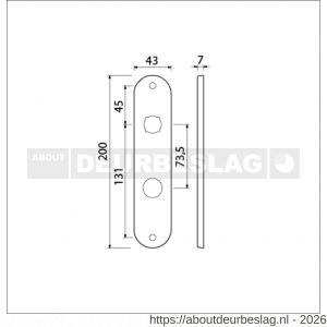 Ami 200/1/7 langschild aluminium RC 22,5-73.5 F1 - R10900618 - afbeelding 2