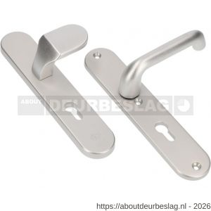 Ami VHB 250/50/1-145-378 veiligheids Rotaveer knop-kruk langschildgarnituur SKG*** ovaal VHB Varo knop 145 250/50/1 buiten en binnen profielcilinder PC 72 en deurkruk 386 Rota F1 deurdikte 53-57 mm - R10901050 - afbeelding 1