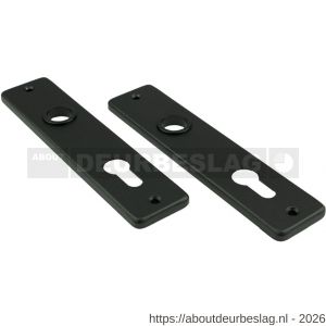 Ami 180/41 RH kortschild aluminium rondhoek profielcilinder PC 55 zwart RAL 9005 structuur finish - R10900581 - afbeelding 1