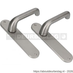 Ami 200/1/7-386 kruk-kruk garnituur deurkruk 386 Rota langschild 200/1/7 blind Irox Archi Design deurdikte 38-42 mm - R10900100 - afbeelding 1