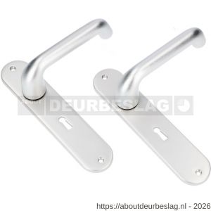 Ami LS 200/1/7-386 kruk-kruk garnituur deurkruk 386 Rota langschild 200/1/7 sleutelgat SLG 56 F1 deurdikte 38-42 mm - R10900127 - afbeelding 1