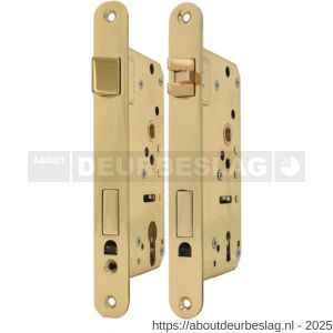 S&B 100231.4 insteekslot 100231.4 PZ 55 mm DIN rechts voorplaat 210x25 mm U r=12,5 mm messing gepolijst - R40615054 - afbeelding 1