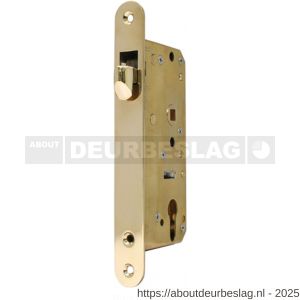 S&B 105630.4 dag en nacht cilinder schuifduerslot 105630.4 PZ 55 mm PC75 voorplaat 210x25 mm U messing mat chroom - R40615053 - afbeelding 1