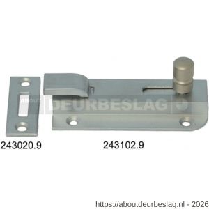 S&B 243020.4 sluitplaat sluitplaat voor deurschuif 100x46 mm 10 mm stiftdiameter messing gepolijst - R40615141 - afbeelding 1