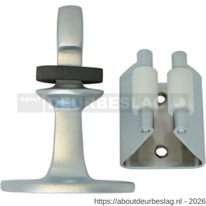 S&B 253101.4 deurvastzetter L=70 mm D=45x35 mm met rubber aanslag messing gepolijst - R40615123 - afbeelding 1