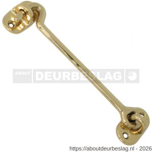 S&B 255303.4 deurhaak licht 150 mm met tegenplaat messing gepolijst - R40615027 - afbeelding 1