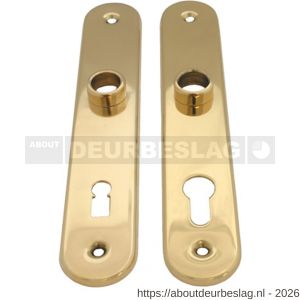 S&B 180200.4 PC deurschild cilinder PC 230 mm afstand 75 mm rond messing gepolijst - R40615162 - afbeelding 1
