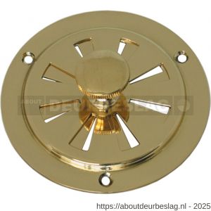 S&B 272101.4 ventilatierozet 200 mm met knop buiten messing gepolijst - R40615233 - afbeelding 1