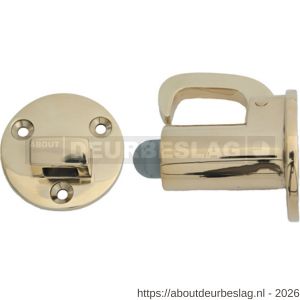 S&B 251201.4 deurvastzetter L=60 mm D=58 mm met tegenplaat messing gepolijst - R40615122 - afbeelding 1