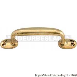 S&B 512140.4 handgreep L=140 mm D=18 mm met lange schroefplaten messing gepolijst - R40615158 - afbeelding 1