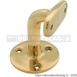 S&B 580000.4 rond ovaal leuninghouder 65 mm rond ovalen wandplaat messing gepolijst - R40615172 - afbeelding 1