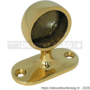 S&B 580200.4 leuning eindstuk 42 mm rond DIN 81418 B nummer 413 ovalen wandplaat messing gepolijst - R40615176 - afbeelding 1